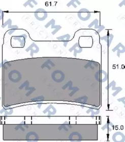 FOMAR FRICTION fo692481 -  Комплект тормозных колодок, дисковый тормоз